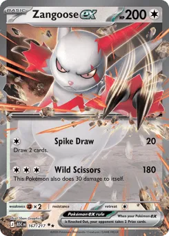 Zangoose ex 167/217 Ascended Heroes