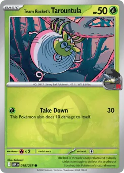 Team Rocket's Tarountula 018/217 Energy Reverse Ascended Heroes