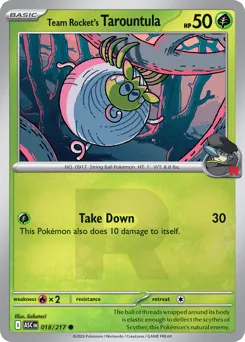 Team Rocket's Tarountula 018/217 Rocket Reverse Ascended Heroes