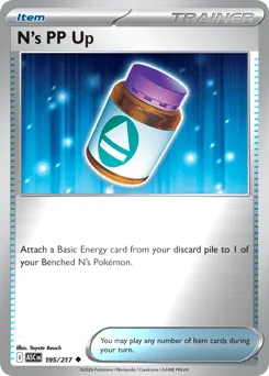 N's PP Up 195/217 Reverse Holo Ascended Heroes