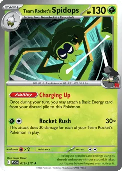 Team Rocket's Spidops 019/217 Holo Ascended Heroes