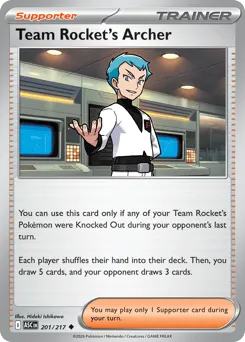 Team Rocket's Archer 201/217 Normal Ascended Heroes