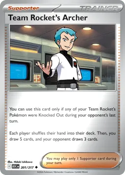 Team Rocket's Archer 201/217 Reverse Holo Ascended Heroes