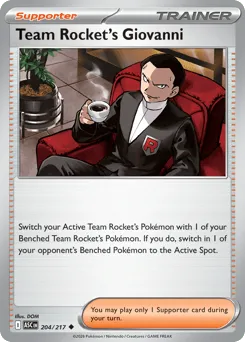 Team Rocket's Giovanni 204/217 Normal Ascended Heroes