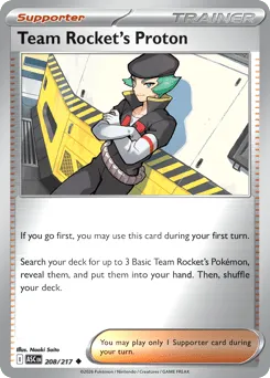 Team Rocket's Proton 208/217 Reverse Holo Ascended Heroes