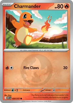 Charmander 020/217 Energy Reverse Ascended Heroes