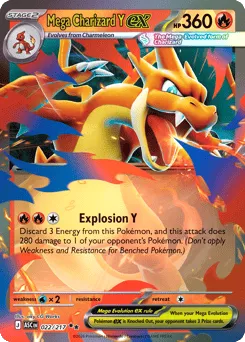 Mega Charizard Y ex 022/217 Holo Ascended Heroes
