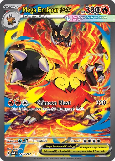 Mega Emboar ex 273/217 Ascended Heroes