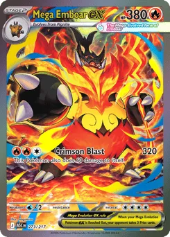 Mega Emboar ex 273/217 Holo Ascended Heroes