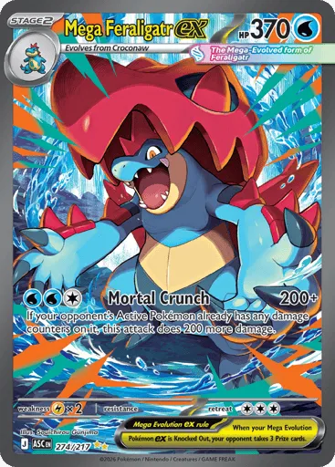 Mega Feraligatr ex 274/217 Ascended Heroes
