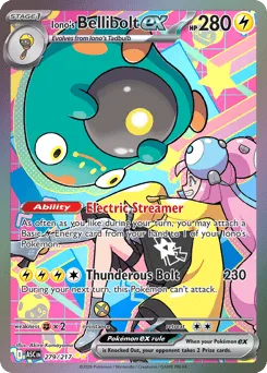 Iono's Bellibolt ex 279/217 Holo Ascended Heroes