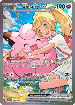 Lillie's Clefairy ex 280/217 Holo Ascended Heroes