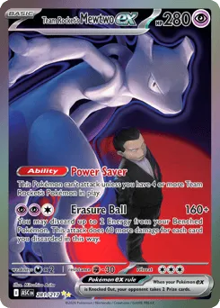 Team Rocket's Mewtwo ex 281/217 Holo Ascended Heroes