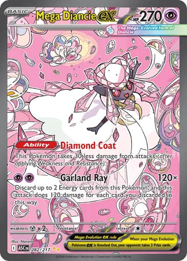 Mega Diancie ex 282/217 Ascended Heroes