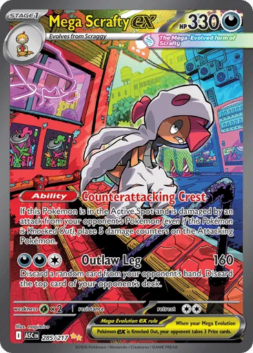 Mega Scrafty ex 285/217 Ascended Heroes