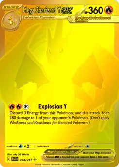 Mega Charizard Y ex 294/217 Holo Ascended Heroes