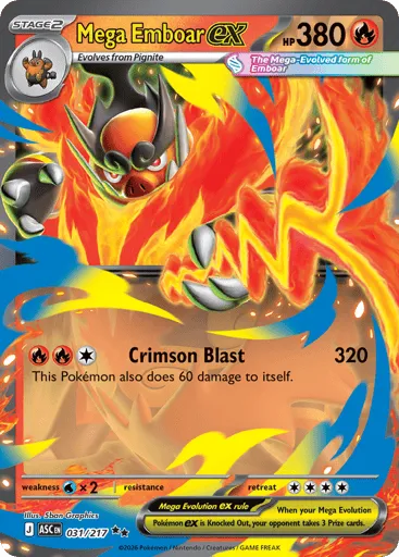 Mega Emboar ex 031/217 Ascended Heroes