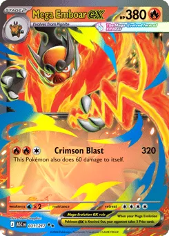 Mega Emboar ex 031/217 Holo Ascended Heroes