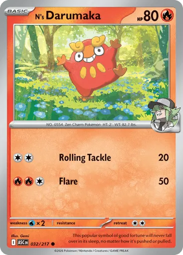 N's Darumaka 032/217 Ascended Heroes