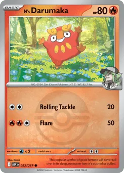 N's Darumaka 032/217 Poké Ball Ascended Heroes