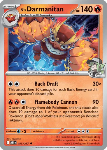 N's Darmanitan 033/217 Ascended Heroes