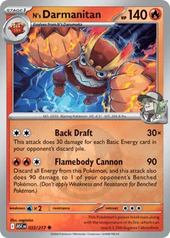 N's Darmanitan 033/217 Energy Reverse Ascended Heroes