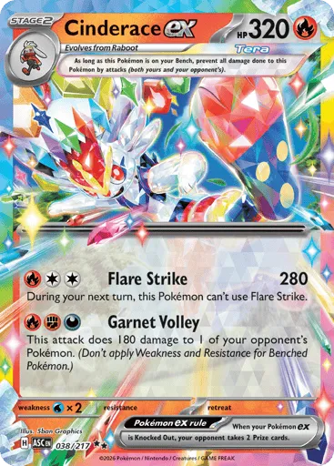 Cinderace ex 038/217 Ascended Heroes