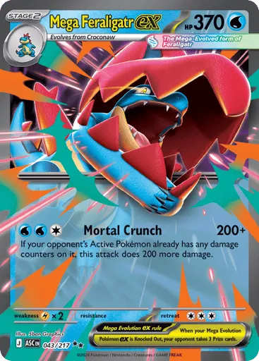 Mega Feraligatr ex 043/217 Ascended Heroes