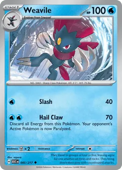 Weavile 045/217 Normal Ascended Heroes