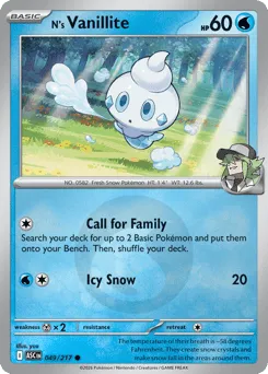 N's Vanillite 049/217 Energy Reverse Ascended Heroes