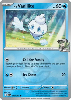 N's Vanillite 049/217 Poké Ball Ascended Heroes