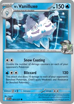 N's Vanilluxe 051/217 Energy Reverse Ascended Heroes