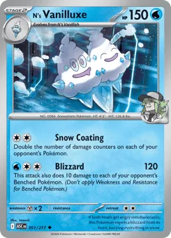 N's Vanilluxe 051/217 Normal Ascended Heroes