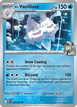 N's Vanilluxe 051/217 Poké Ball Ascended Heroes