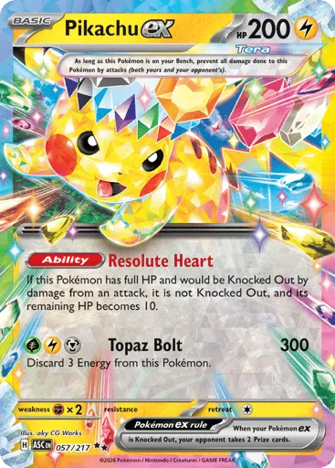Pikachu ex 057/217 Ascended Heroes