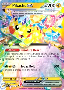 Pikachu ex 057/217 Holo Ascended Heroes