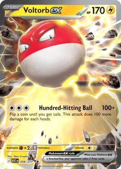 Voltorb ex 058/217 Holo Ascended Heroes
