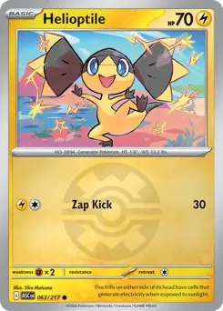 Helioptile 063/217 Quick Ball Ascended Heroes