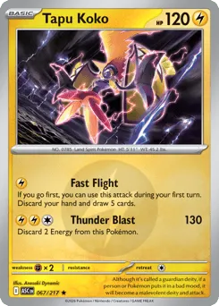 Tapu Koko 067/217 Energy Reverse Ascended Heroes