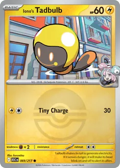 Iono's Tadbulb 069/217 Poké Ball Ascended Heroes