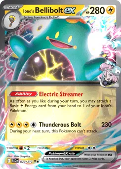 Iono's Bellibolt ex 070/217 Holo Ascended Heroes