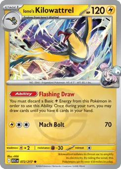 Iono's Kilowattrel 072/217 Poké Ball Ascended Heroes