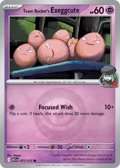 Team Rocket's Exeggcute 077/217 Energy Reverse Ascended Heroes