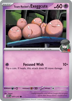 Team Rocket's Exeggcute 077/217 Normal Ascended Heroes