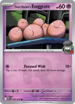 Team Rocket's Exeggcute 077/217 Rocket Reverse Ascended Heroes