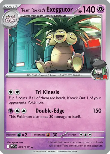Team Rocket's Exeggutor 078/217 Ascended Heroes