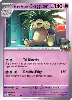 Team Rocket's Exeggutor 078/217 Holo Ascended Heroes