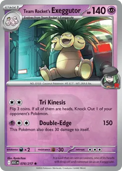 Team Rocket's Exeggutor 078/217 Rocket Reverse Ascended Heroes