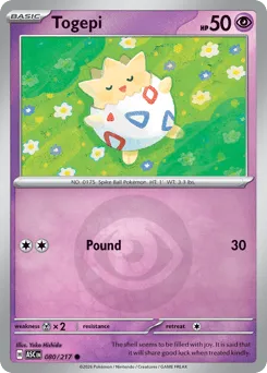 Togepi 080/217 Energy Reverse Ascended Heroes
