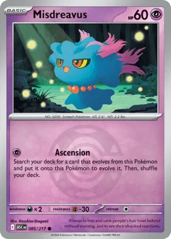 Misdreavus 085/217 Dusk Ball Ascended Heroes